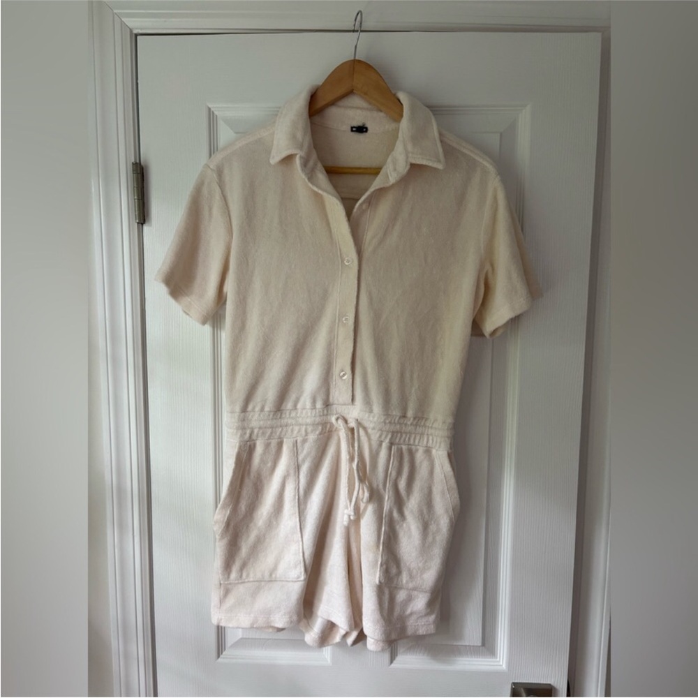 Monrow Cream Textured Garment